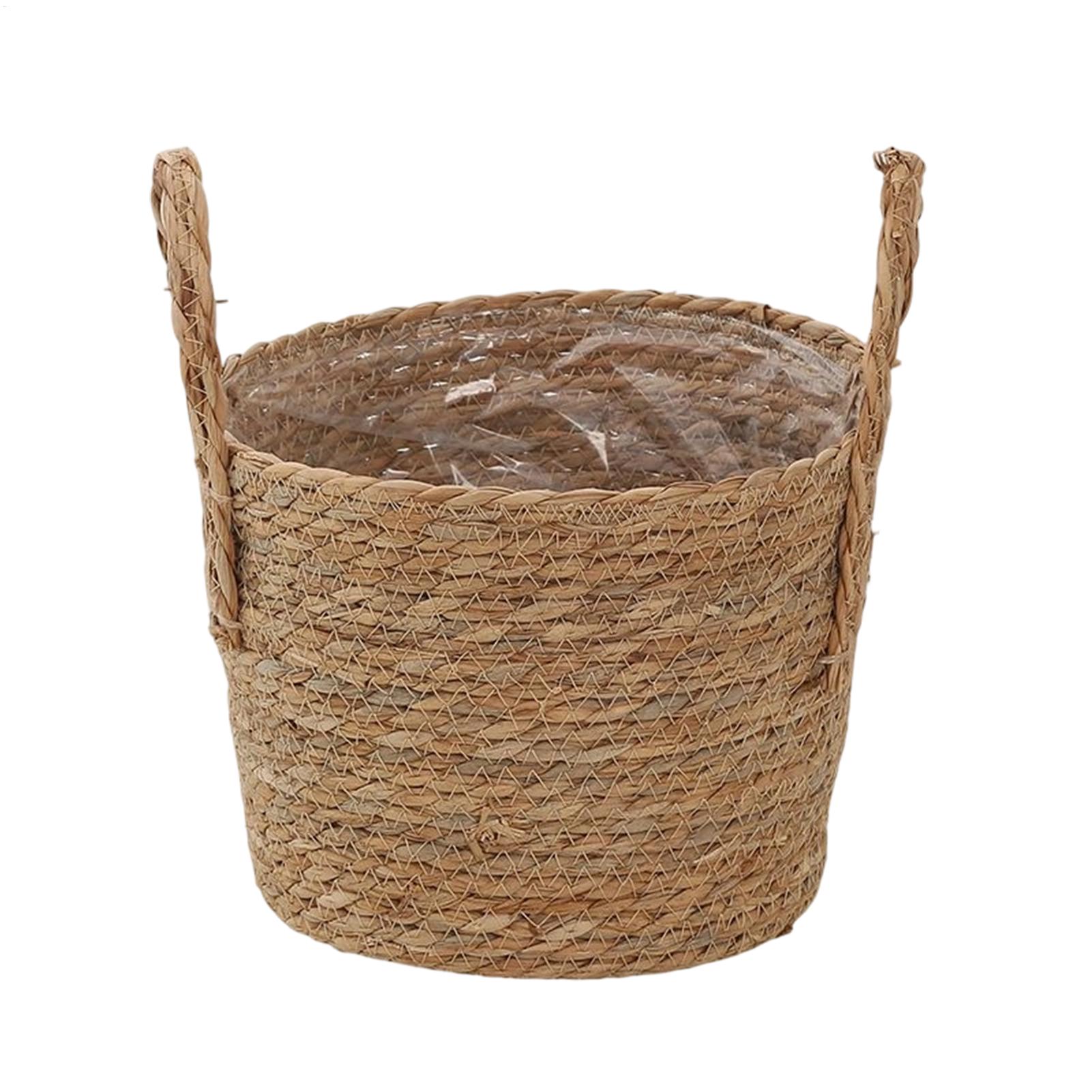 プランターバスケットわら製植木鉢籐製プランター通気性のある籐 - Rattan Plant Basket のレビューと価格