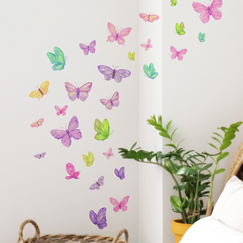 ロマンチックな蝶のウォールステッカー クリエイティブな家の壁 - Home Decor Indonesia のレビューと価格